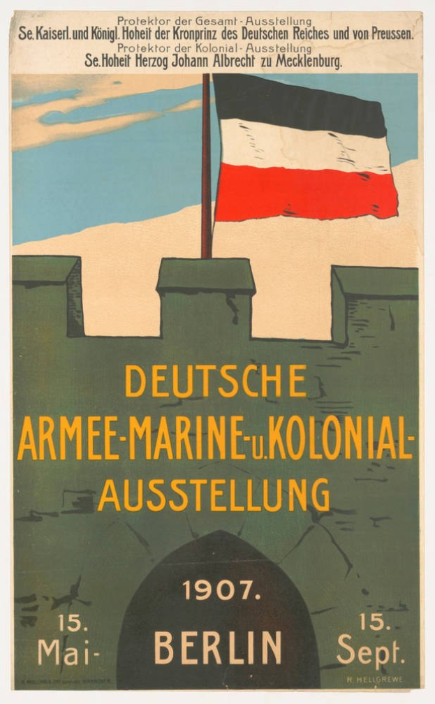 Deutsche Flagge über informativem Text zum Thema Flagge