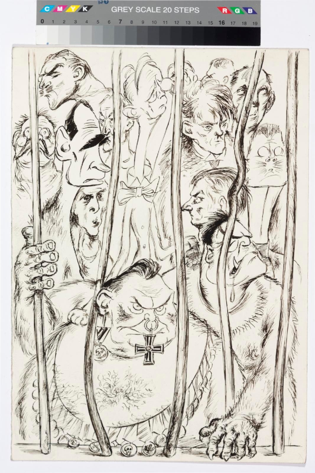 Comic-Seite mit dem Titel "Grimm Fairy Tales 1-A von Dark Horse" zeigt eine Gruppe von Menschen hinter Gittern unter einem tiefblauen Nachthimmel mit Sternen.