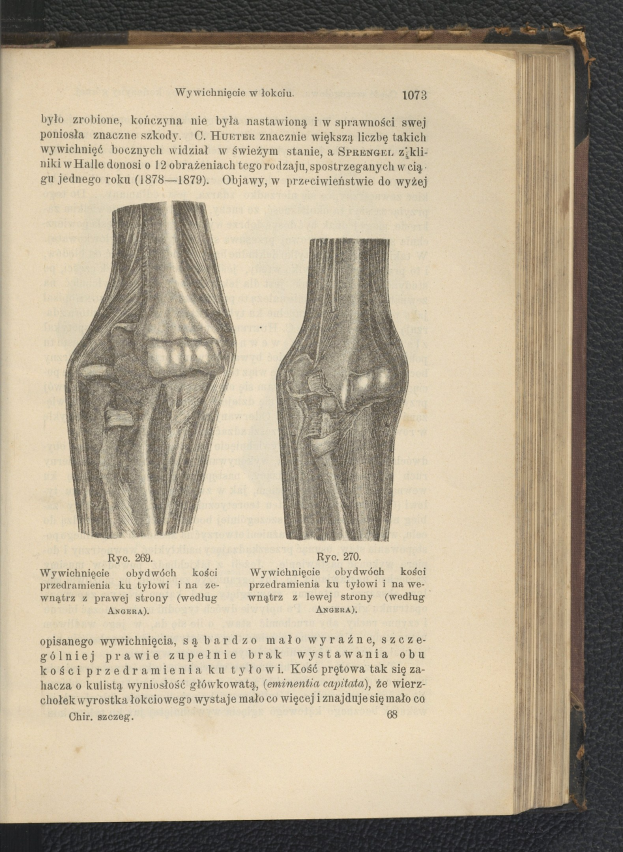 Ein aufgeschlagenes Buch mit einer Illustration eines Kniegelenks, das Text und Bilder enthält und auf einer Oberfläche liegt.